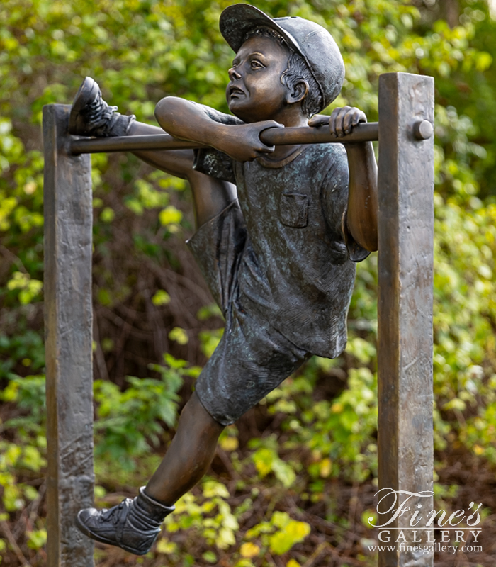 Bronze Statues  - Spunky Little Boy Bronze Statue - BS-345